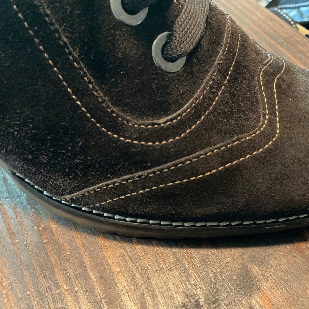 Melluso Booties, Walk Brown Suede Retro Oxford, Italian Made, Size 40 - Picture 12 of 12